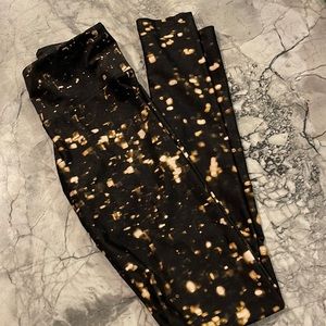 Gold sparkles leggings full length